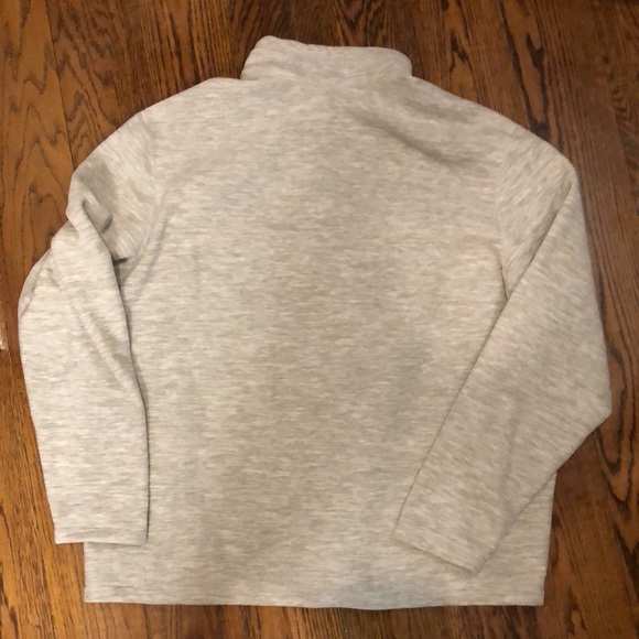 EDDIE BAUER Oatmeal & Charcoal Grey 1/4 Zip Pullover Fleece 2XL NWT - Picture 2 of 8